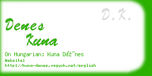 denes kuna business card